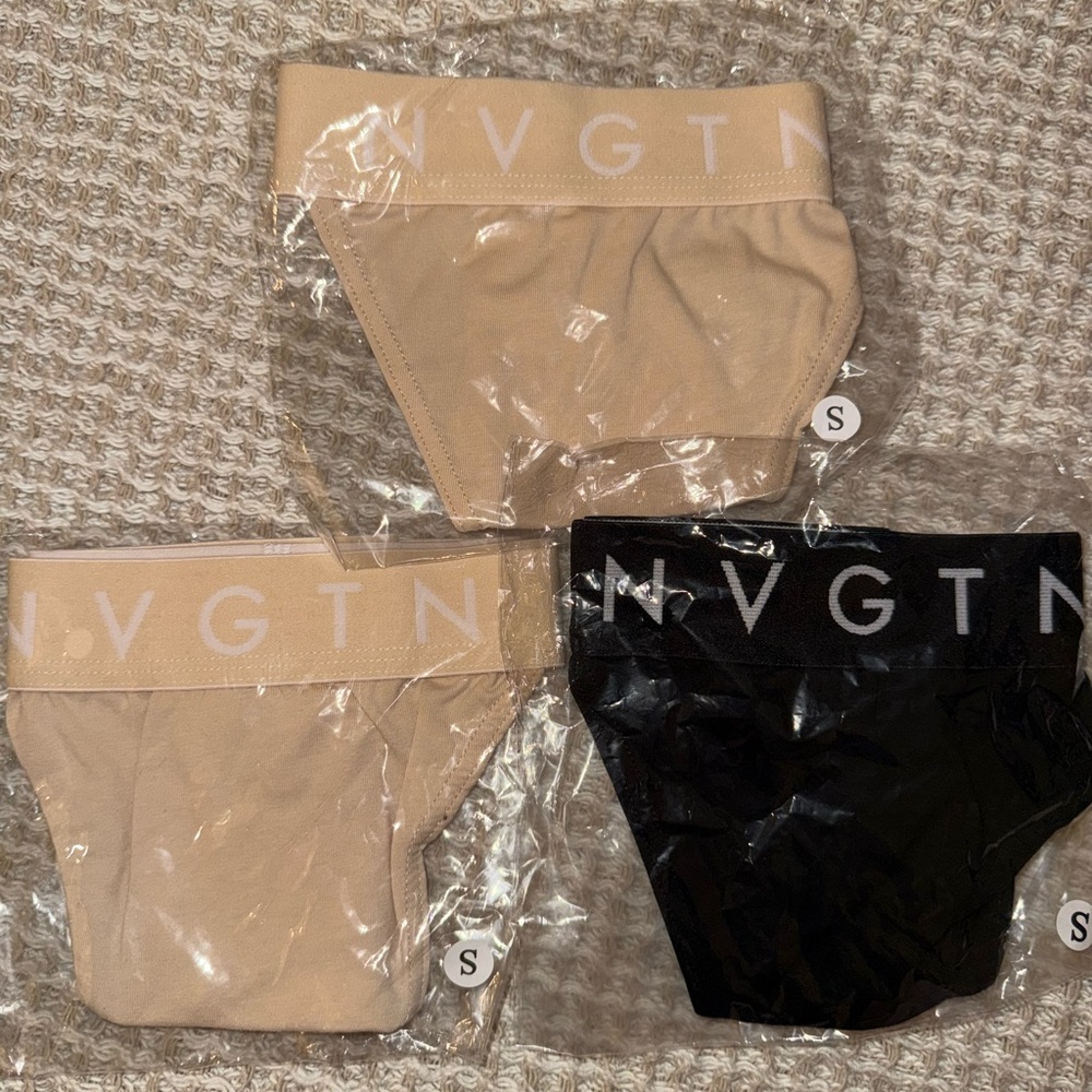 NVGTN nude and Black thong Trio
